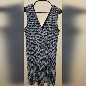 Lane Bryant blue black and white dress